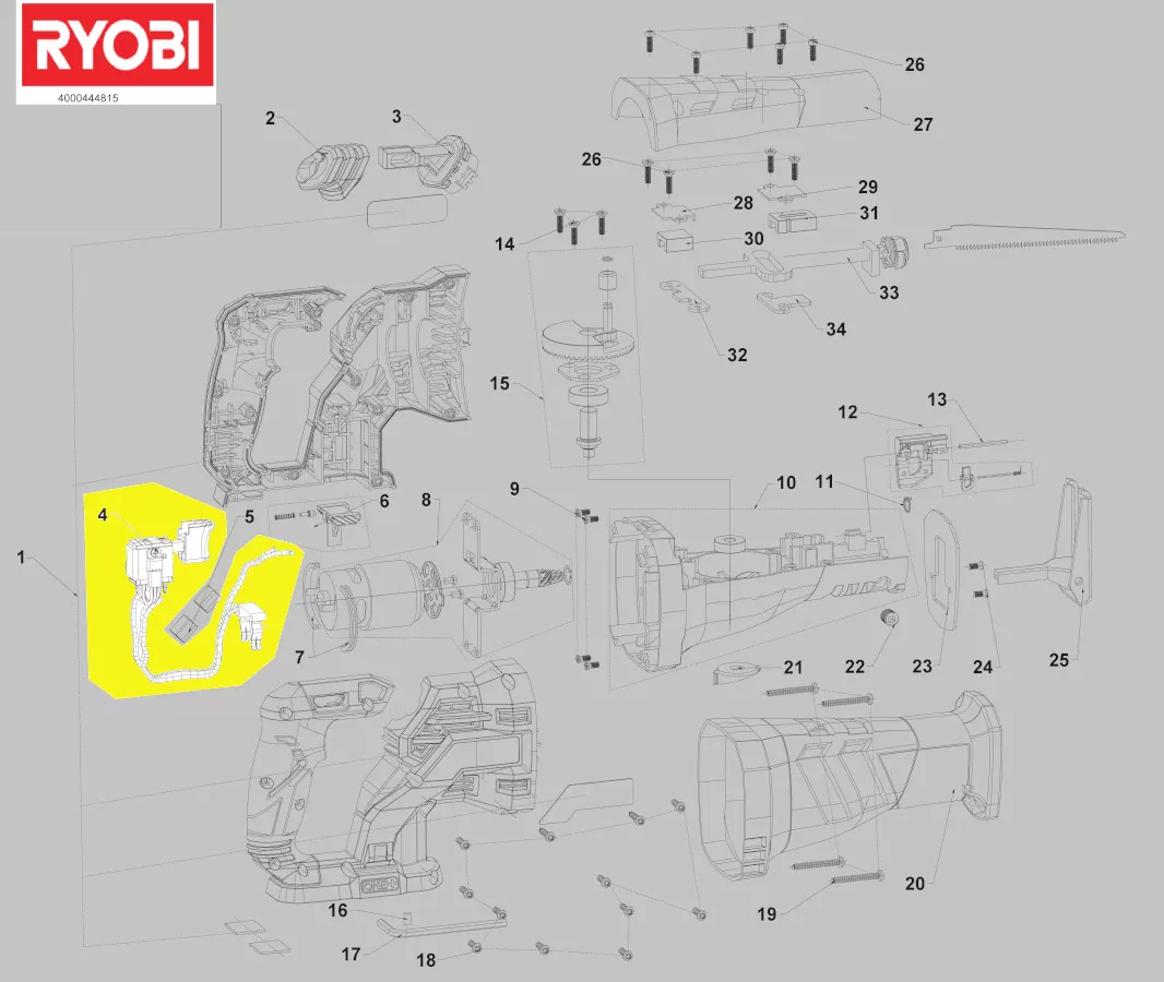 interrupteur-variateur électronique réf. 5131037639 Ryobi